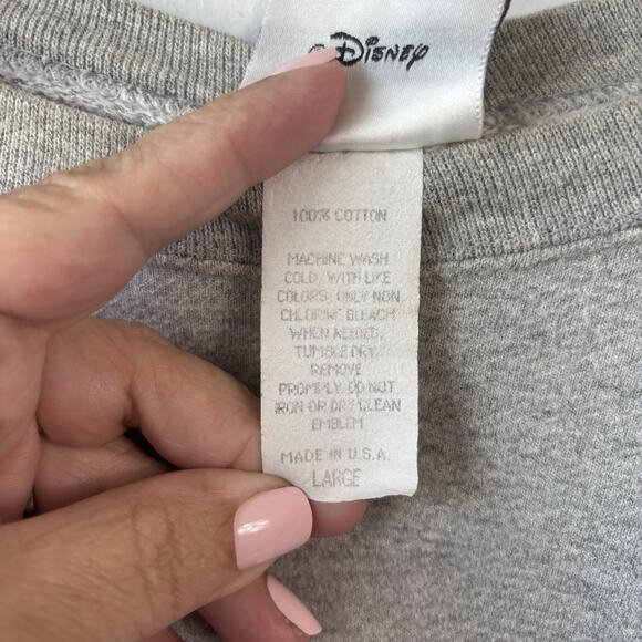 VTG Walt‎ Disney World Mickey Mouse Sweatshirt Men Large Gray Pullover USA L - Picture 5 of 7